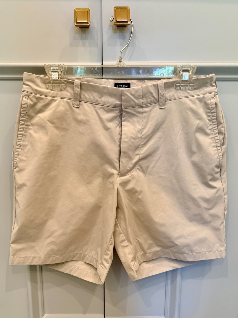 J. Crew Factory Men's Flat-Front Shorts in Light Beige/khaki